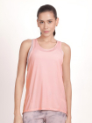 Shyle Candy Pink Overlap Back Loose Fit Tank Top
