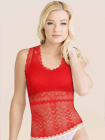 SHYLE RED FULL LACE SEXY TRANSAPARENT CAMISOLE
