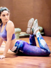 United Classic Purple Scintillated Print Workout Leggings