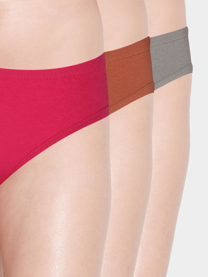 Susie Multicolor Medium Coverage Solid Bikini Panty Combo B