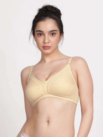 Susie Double Cream Wirefree Full Coverage No Sag M Frame Bra