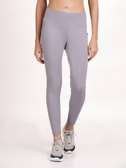 Shyle Grey Coin Pocket High Waist Workout Leggings