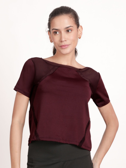 Shyle Berry Conserve Raglan Mesh Sleeve Regular T-Shirt