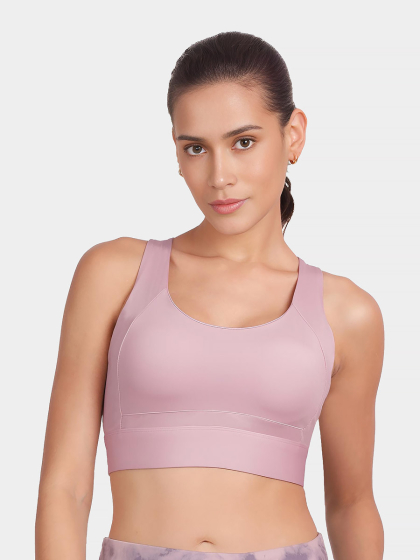 Shyle Frangnant Lilac Dual Cross Back Medium Impact Sports Bra