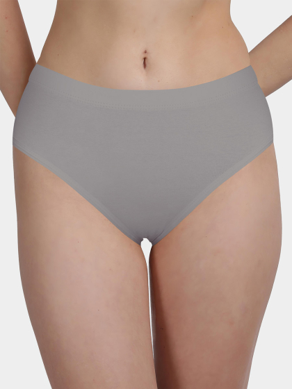 Susie Stormfront Grey Medium Coverage Solid Bikini Panty