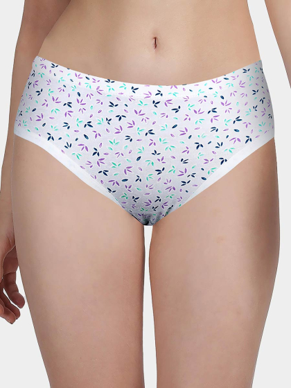 Susie Barely Blue Leaf Print Full Coverage