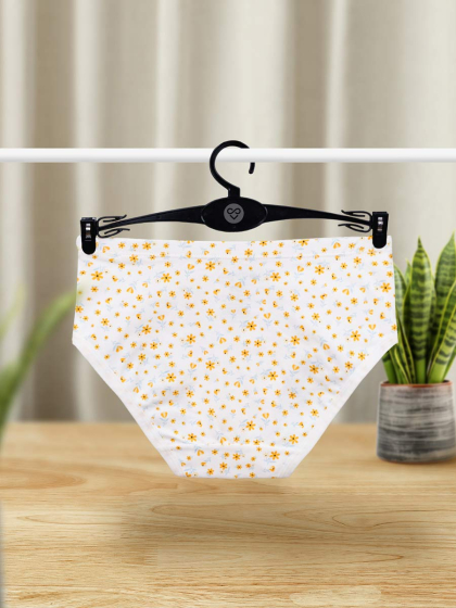 Shyaway Tweens Bright White Full Coverage Hipster Teens Panty