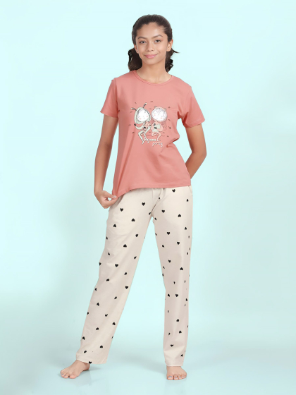 Shyaway Tweens Peony Pink Party Teens Pyjama Set