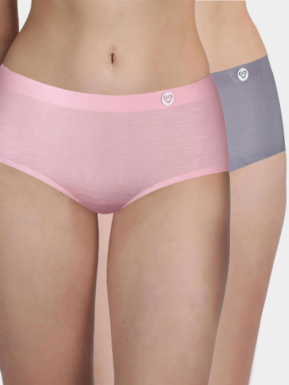 Susie Multicolor Full Coverage Seamless Hipster Panty Combo B