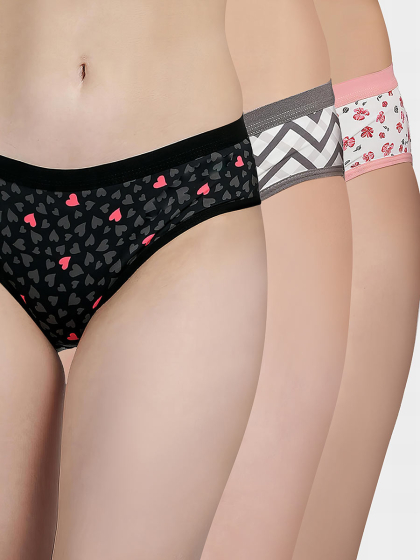 Taabu Multicolor Printed Polyamide Bikini Panty Combo B