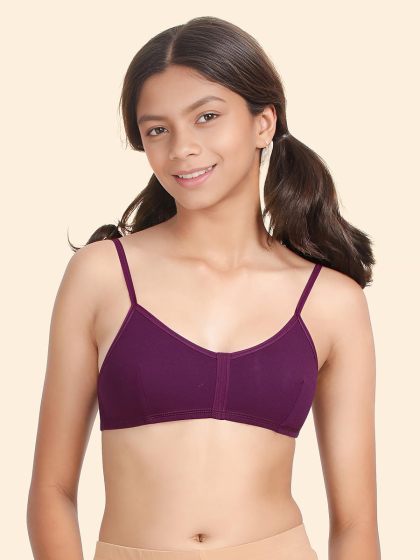 Shyaway Tweens Dark Purple Darted Teens Bra