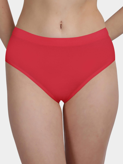 Susie Bright Red Mid Waist Full Coverage Hipster Panty