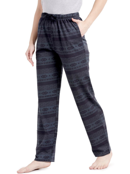 Shyaway Dark Grey Printed Nightwear Pyjama Pant